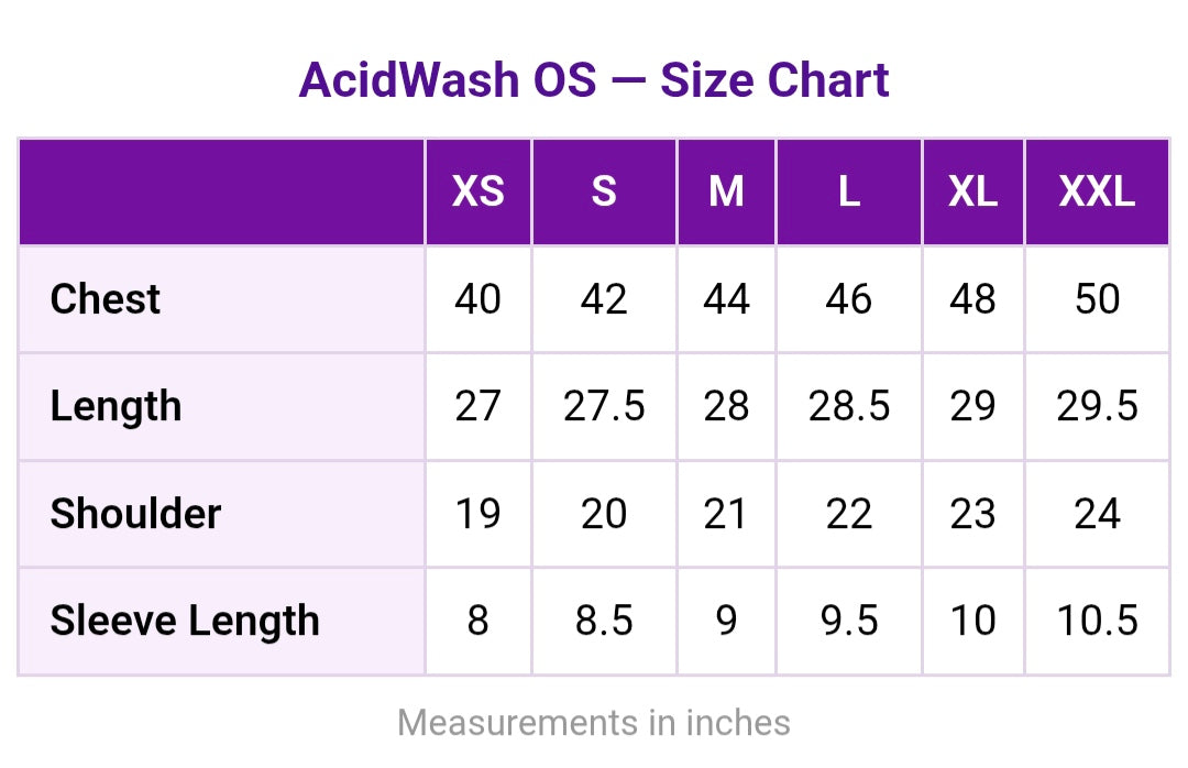 Acid wash || 100% Terry cotton