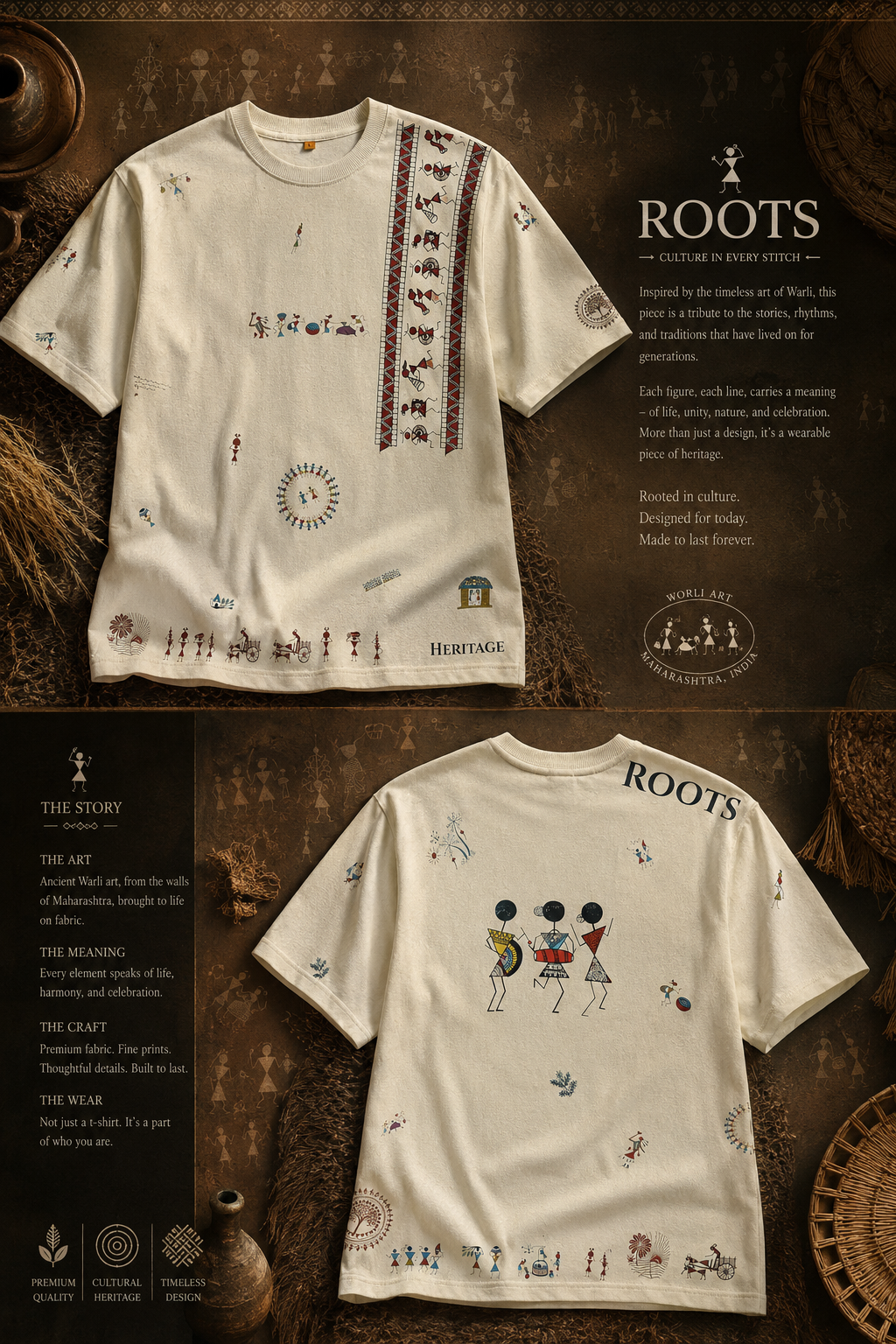 Heritage warli art || Roots || Oversized