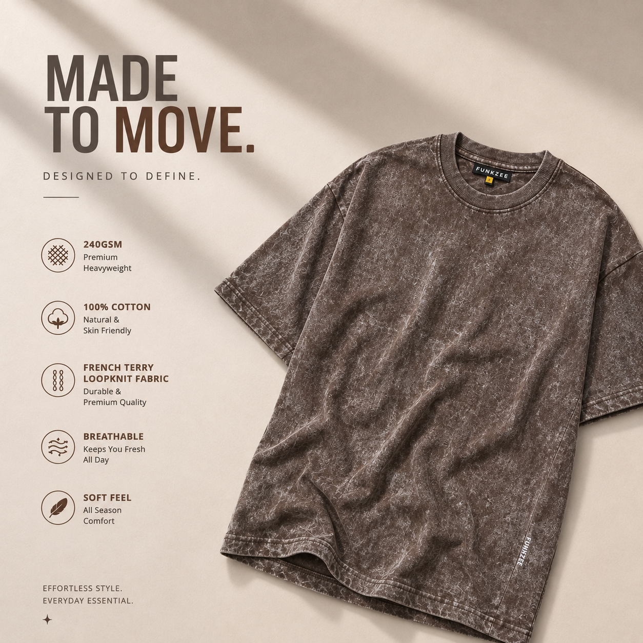 Acid wash || 100%Terry cotton