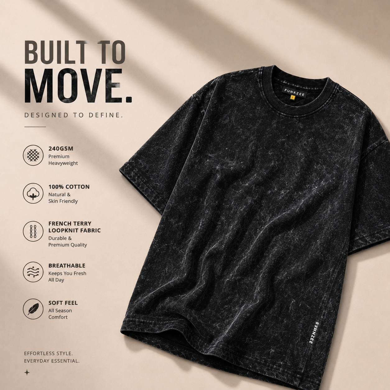 Acid wash || 100%Terry cotton